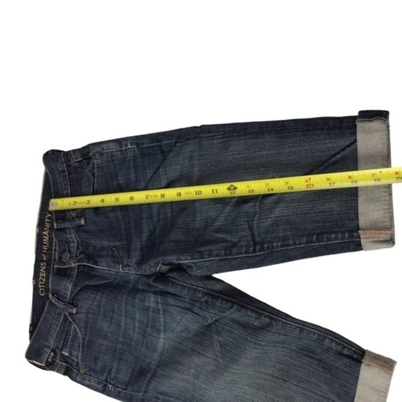 Citizens of Humanity stretch Jeans Below Knee Shorts Blue 24 - Picture 7 of 7